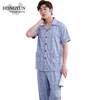 Factory direct sales short sleeve too quality men knitting pajamas 2-piece cotton sleepwear set chinese supplier