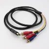 Black HDMI Male to 5 RCA Male Connector Video Audio AV Component Adapter Cable