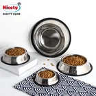 high quality stainless steel dog pot flat pet bowl custom pet product bowls metal dog food bowl