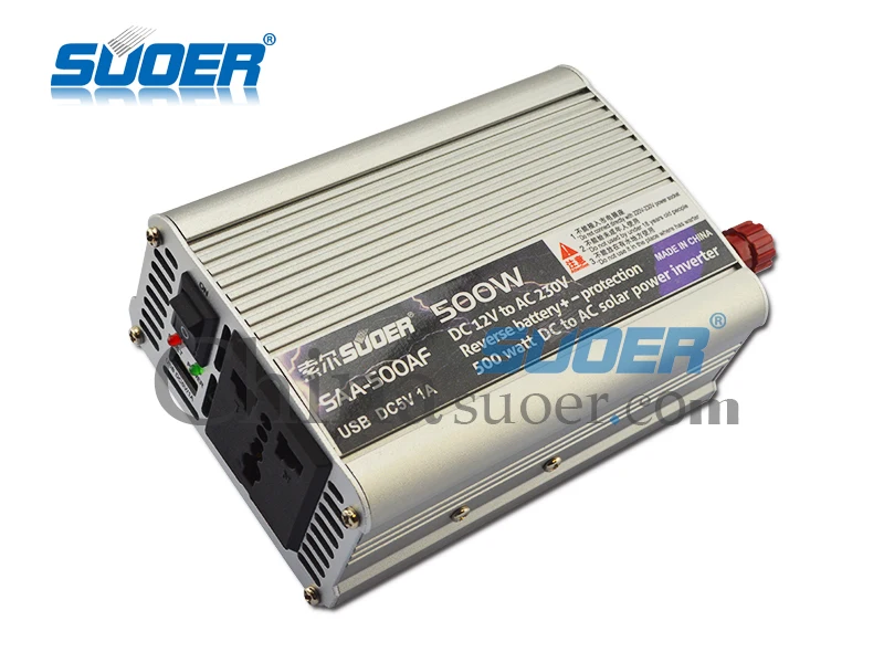  Suoer Low Price Solar Inverter 12v 220v 500W Power Inverter with CE ROHS  