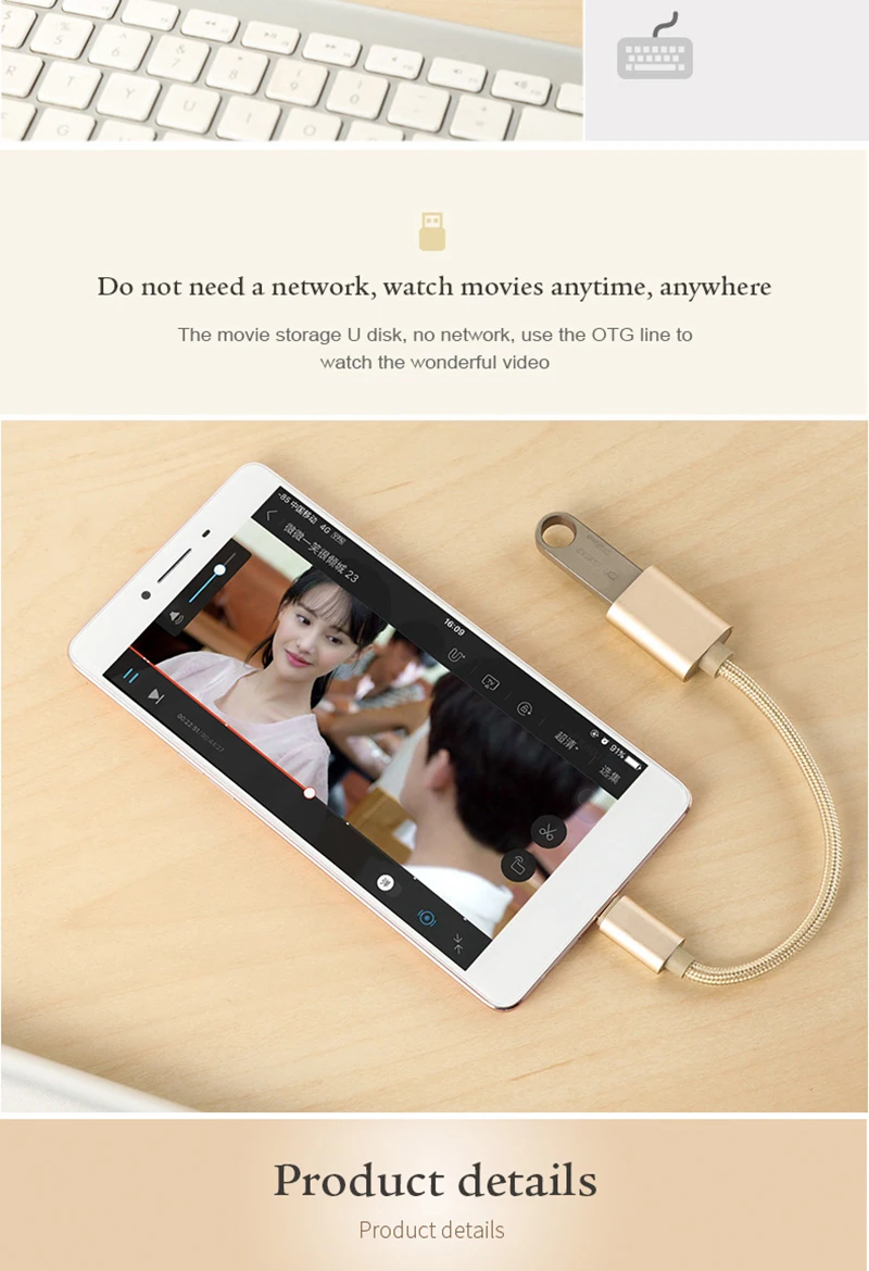 USB Type C to USB OTG Cable Adapter for U disk for mouse OTG Type-c Charger Data Cable - ANKUX.COM