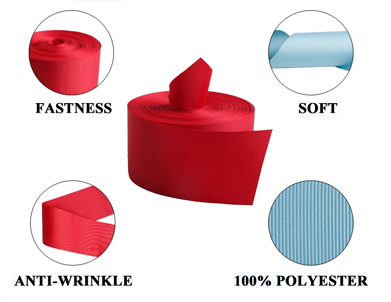 wholesale solid 3 inch grosgrain ribbon 75mm