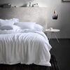LZ stonewashed luxury pure linen fabric sheet sets quilt bed cover