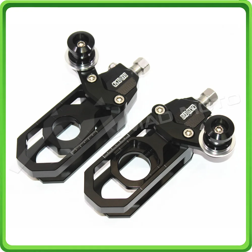Motorcycle Chain Tensioner Adjuster with bobbins kit for Yamaha R6 YZF-R6 2011 2012 2013 2014 2015 2016 Black (4)