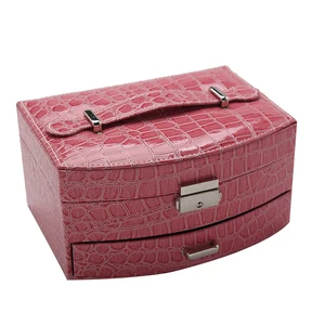 capacity leather jewelry packaging box, high quality handmade