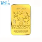 free design new year monkey collection metal OEM ODM fine 999 gold bars custom 1 oz gold bullion bars