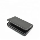 Men pocket genuine pu leather slim credit business card holder for male