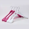 hotel Wooden Hangers Sturdy Wood Pants Clothes Hangers with Hooks and Clips