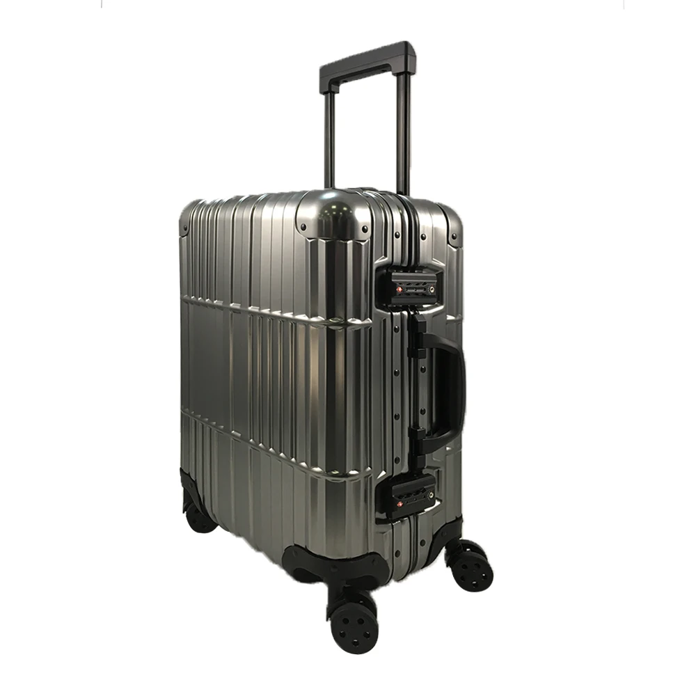 Best 4 Wheels Aluminum Trolley Luggage Set