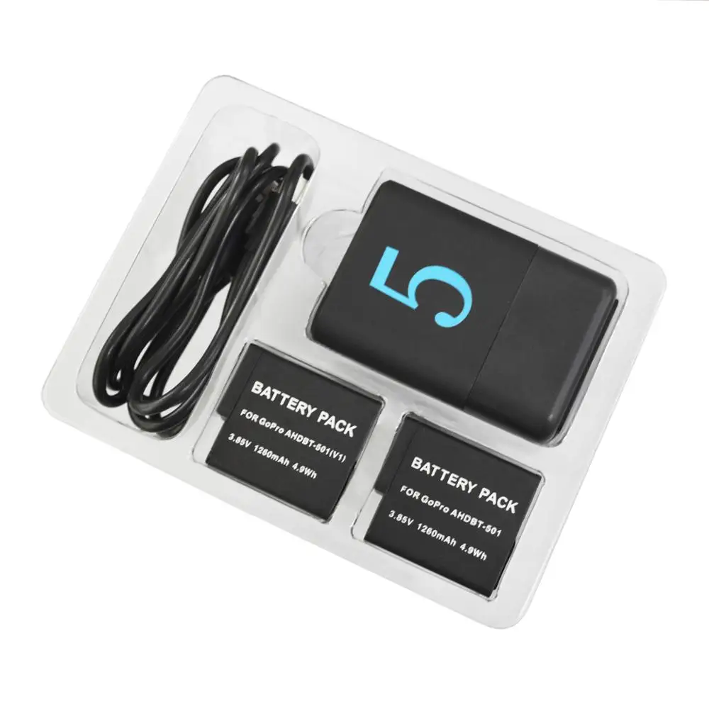Safe Guaranteed USB Dual Battery Charger+2 Pack 1220mAh Lithium Battery for GoPro 5 6 7
Safe Guaranteed USB Dual Battery Charger+2 Pack 1220mAh Lithium Battery for GoPro 5 6 7