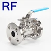RF Food Grade Flange Three Piecemanual Full Package Ball Valvs Stainless Steel control Valve