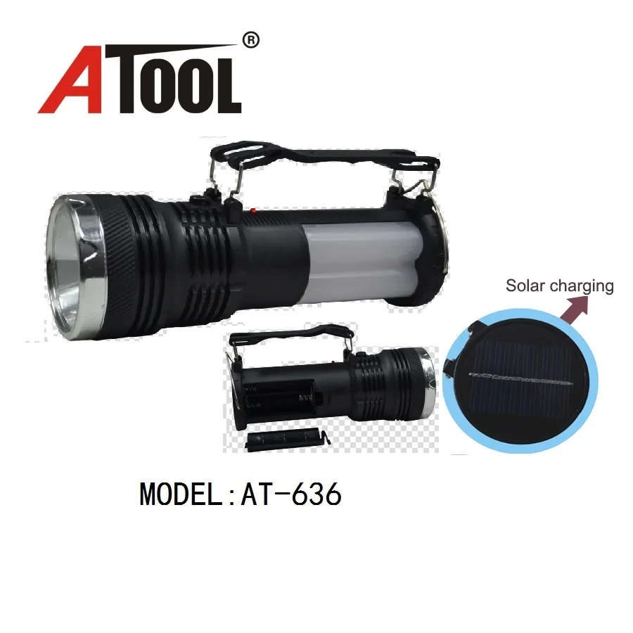 Atool 1w hand torch solar lanterns rechargeable