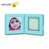 Baby Clay Handprint Photo Frame Kit MDF Wood Handprint And Footprint Kit Clay Newborn Baby Hand Print Clay