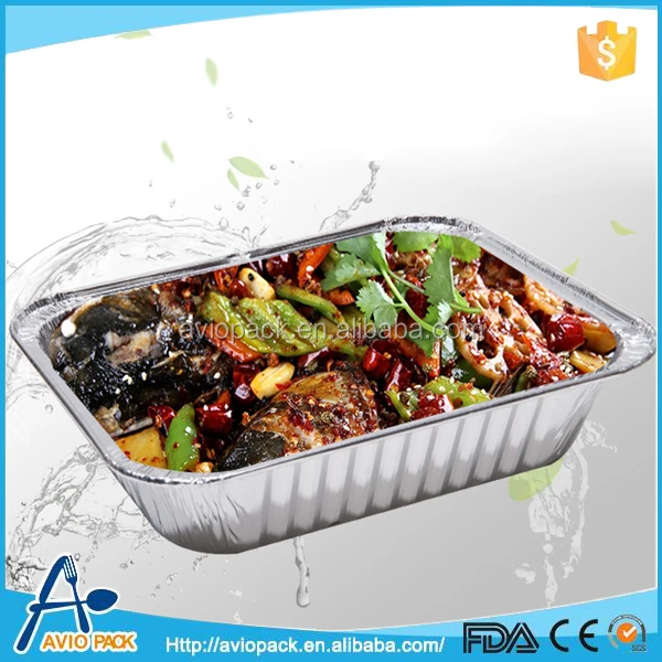 Large disposable aluminium foil tray for BBQ,takeaway, fast food