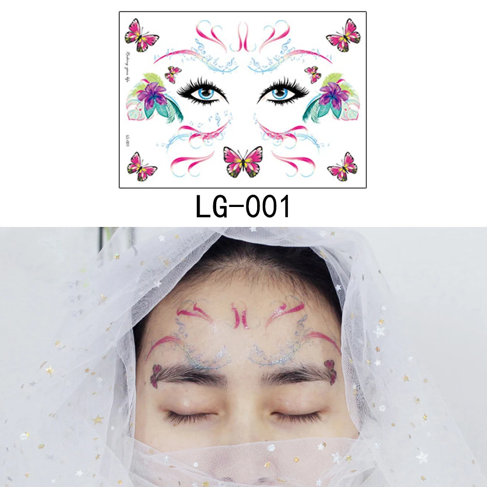 LG Glitter Waterproof Stock Face Designs Tatoo Stickers, Colorful / customized
LG Glitter Waterproof Stock Face Designs Tatoo Stickers, Colorful / customized