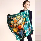 Scarves Women 100% Pure Natural Silk Scarf 90x90cm Square Hand Printed Scarves Women