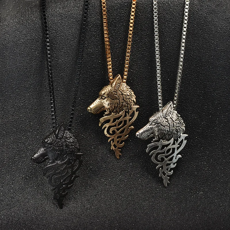 Fashion Punk Animal Wolf Amulet Pendant Necklace Norse Vikings Myth Necklace For Women Man Lucky Cool Wolf Necklace Jewelry
Fashion Punk Animal Wolf Amulet Pendant Necklace Norse Vikings Myth Necklace For Women Man Lucky Cool Wolf Necklace Jewelry
