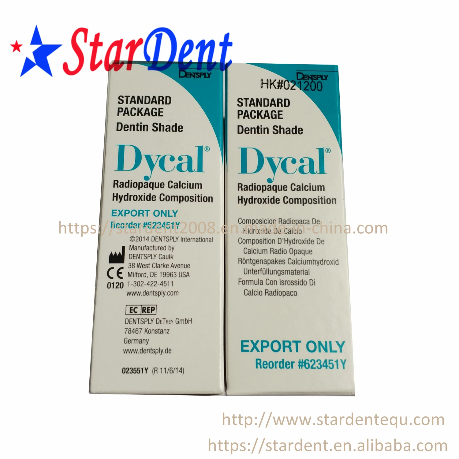 original dentsply composite dentin shade dycal of