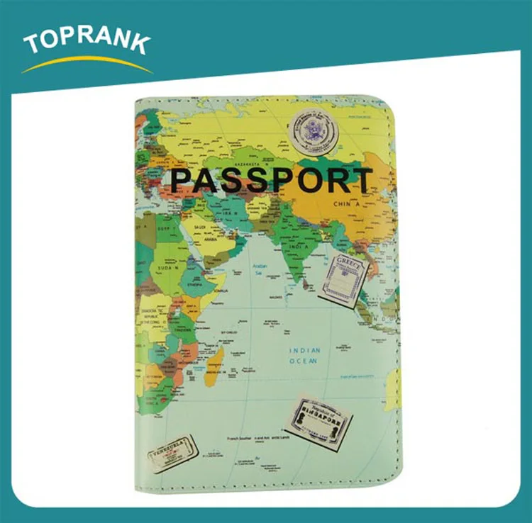 passport cover travel map
