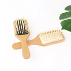 Wholesale 100% natural high quality wooden private label hair brush brush hair
