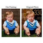 Handmade Portrait Oil Painting from Photo on Linen Canvas for Baby