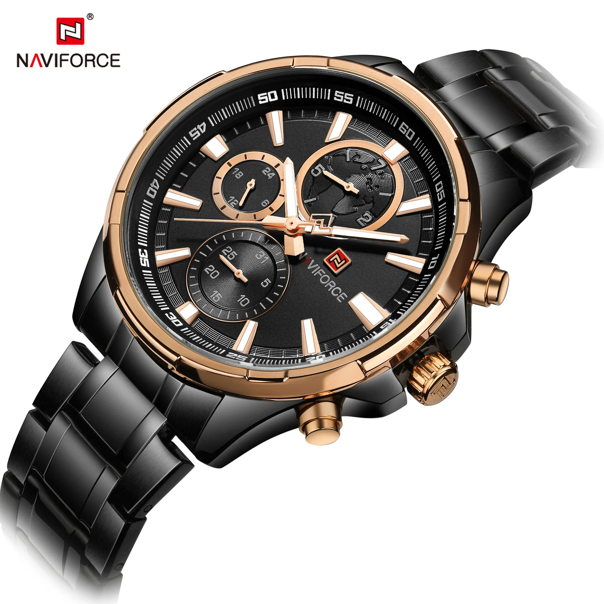 Top Brand Naviforce 9089 Men Fashion Wrist Watches Stainless Steel Business Quartz Clock Date Week Waterproof Male Luxury Watch
Top Brand Naviforce 9089 Men Fashion Wrist Watches Stainless Steel Business Quartz Clock Date Week Waterproof Male Luxury Watch