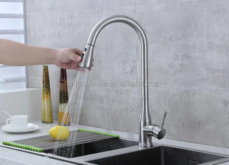 hot <strong>s</strong>ales stainless steel pull down sprayer kitchen faucet sin