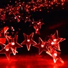2018 Amazon Hotselling 30LED RGB colored pentagram led solar string light for holiday Christmas party wedding