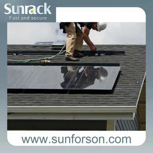 sloped roof solar installation