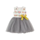 52SQG089 New design multi color customized summer baby girls tulle dresses