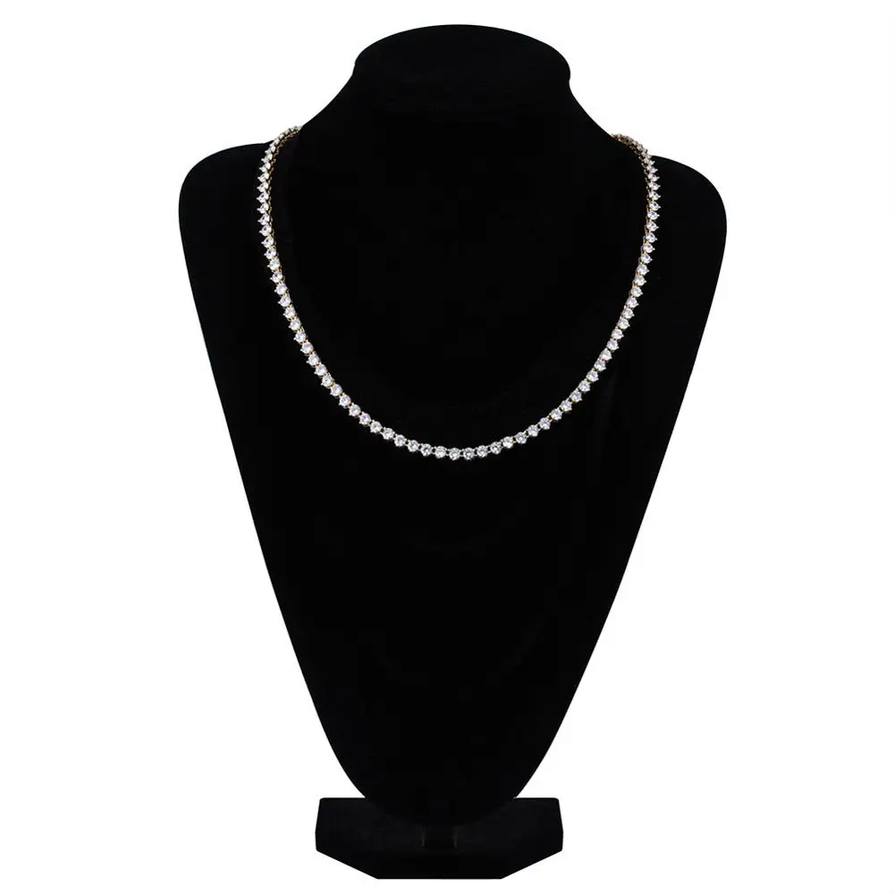 High Quality Bling Tennis Chain Necklace Hip-Hop Gold Plated Charm Necklaces Iced Out AAA Cubic Zirconia Jewelry
High Quality Bling Tennis Chain Necklace Hip-Hop Gold Plated Charm Necklaces Iced Out AAA Cubic Zirconia Jewelry