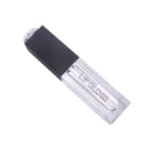 DZ square shape clear bottle lipgloss container matte black cap liquid lipstick tube