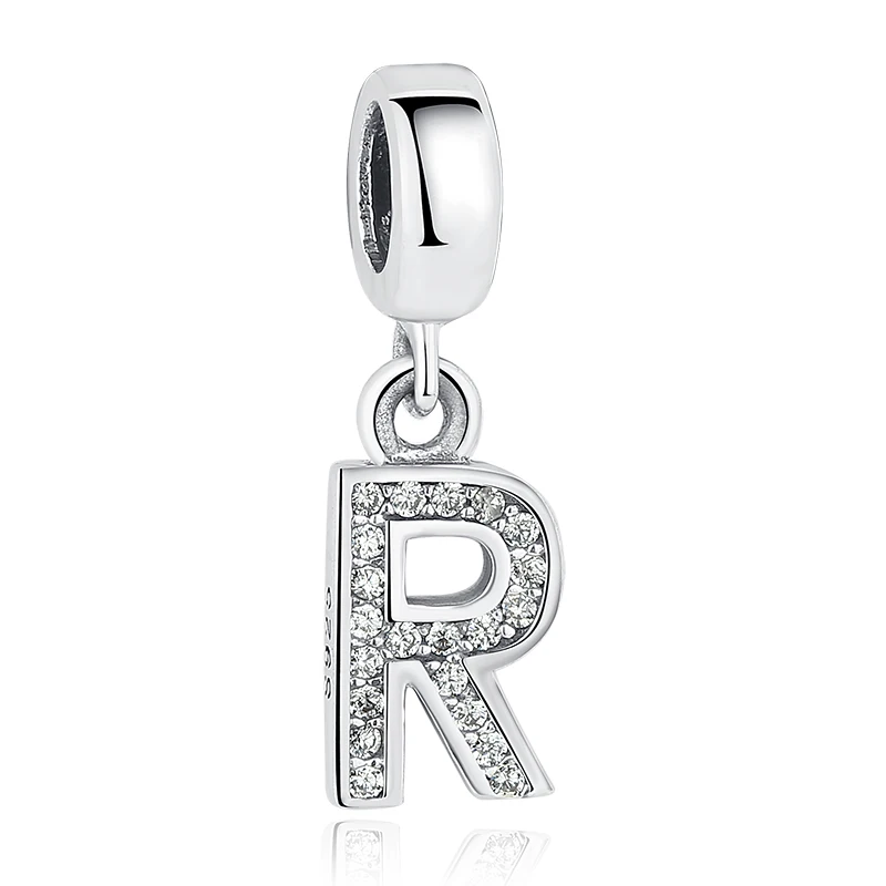 Fashion 925 Sterling Silver Pendant WIth White Zircon Letter R Charm Beads For Bracelets DIY Fine Jewelry
Fashion 925 Sterling Silver Pendant WIth White Zircon Letter R Charm Beads For Bracelets DIY Fine Jewelry