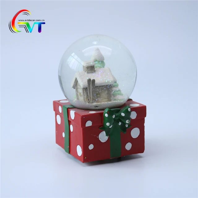 product name: resin gift box base glass christmas snowman snow