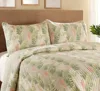 China Cheap fresh light wash painting pink leaves style vintage microfiber printed Quilt for adults