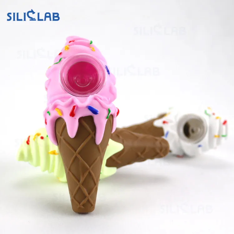 Dessert Theme Swirl Silicone Ice Cream Spoon Glass Bowl Hand Pipe Smoking, Pink;white;green
Dessert Theme Swirl Silicone Ice Cream Spoon Glass Bowl Hand Pipe Smoking, Pink;white;green