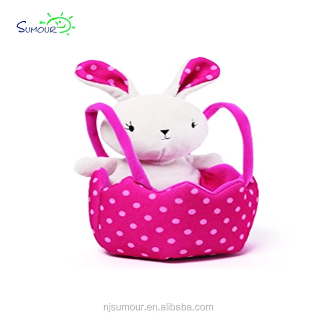 qualities product custom colored pink easter bunny basket gift