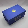 Blue Paper Packaging Box with String Handle and Gold Hot Stamping