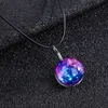 New handmade glass ball luminous couple pendant necklace dream starry sky time necklace jewelry wholesale