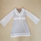 casual floral maxi dress with long sleeve for young women