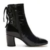 Designer Wholesale Patent Leather Square Toe Chunky Heel Lace up Handmade Dress Bridal Ladies Boots