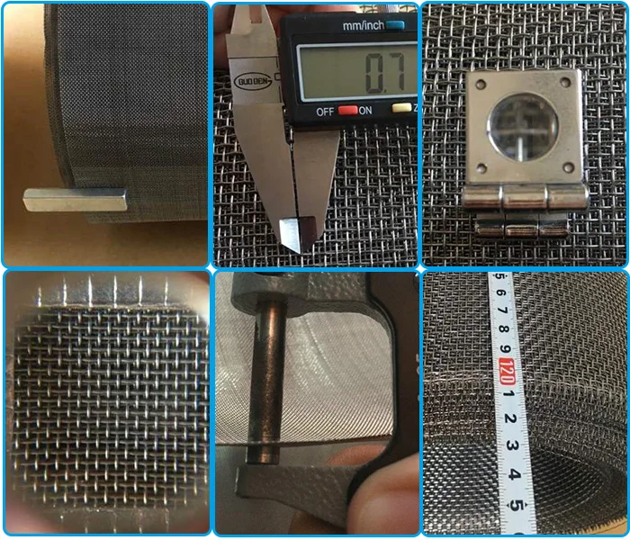 1 2 5 10 15 20 45 50 75 100 Micron stainless steel metal mesh/woven wire mesh