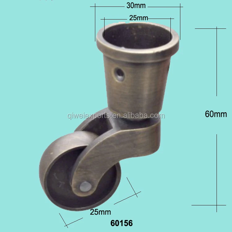 60156 small brass casters for furniture