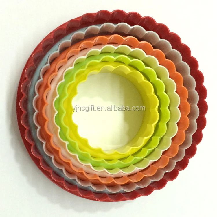 Fda/lfgb 6 Different Size Set Plastic Commercial Stackable Round Cookie