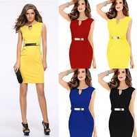 Metal Buckle Small V-neck Bottom Skirt Slim Temperament Pencil Casual Sexy Dress Women
Metal Buckle Small V-neck Bottom Skirt Slim Temperament Pencil Casual Sexy Dress Women