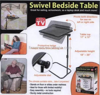 Adjustable Swivel Bedside Table View Swivel Bedside Table Bed