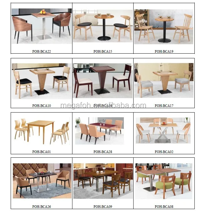 新しいデザイン家具木材カフェレストラン家具(FOH-BC43)仕入れ・メーカー・工場