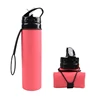BPA Free Drinking Plastic Water Bottle Silicone Foldable Sports cups Collapsible Water Bottle