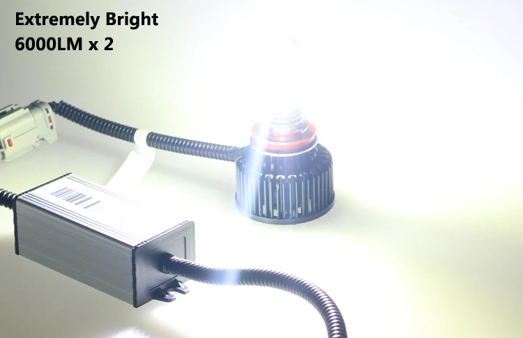 H7 LED Bulb Canbus is extremely bright 12000LM