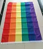 Cheap stock 100%polyester 3*5ft LGBT pride rainbow gay flag